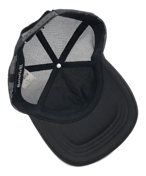 SUPPLIER（サプライヤー）SUPPLIER (サプライヤー) Cross Leather Patch Mesh Cap ブラック×ホワイト サイズ:下記参照の古着・服飾アイテム