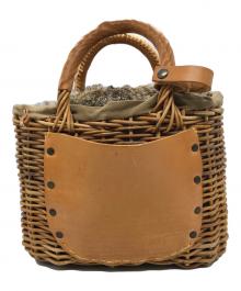 ebagos（エバゴス）の古着「レザーカゴバッグ」｜ブラウン