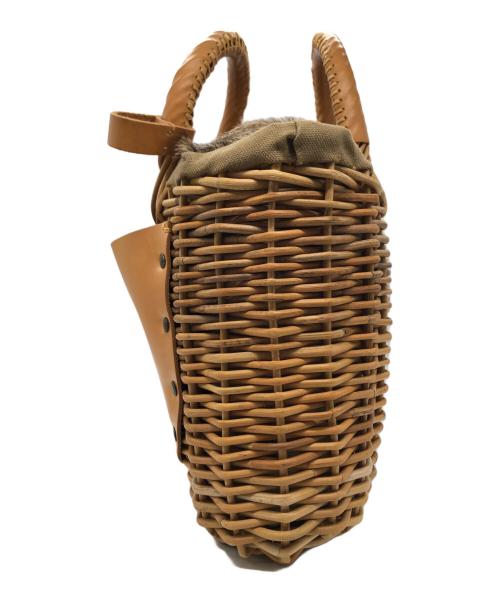 ebagos（エバゴス）ebagos (エバゴス) レザーカゴバッグ ブラウンの古着・服飾アイテム