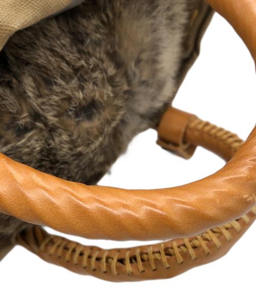 ebagos（エバゴス）ebagos (エバゴス) レザーカゴバッグ ブラウンの古着・服飾アイテム