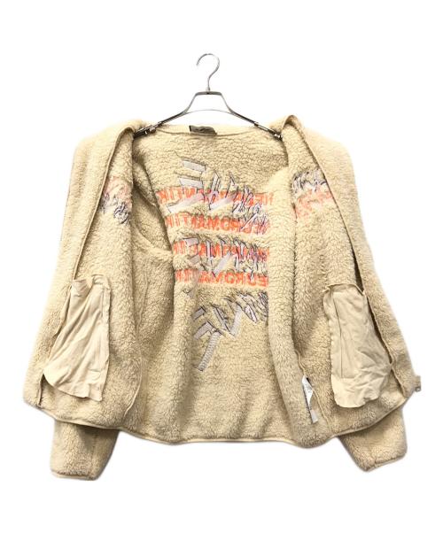 DIESEL（ディーゼル）DIESEL (ディーゼル) 刺繍フリースジャケット ベージュ サイズ:XLの古着・服飾アイテム