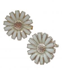 Georg Jensen（ジョージジェンセン）の古着「花形ピアス」｜ホワイト