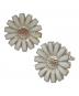 Georg Jensen（ジョージジェンセン）の古着「花形ピアス」｜ホワイト