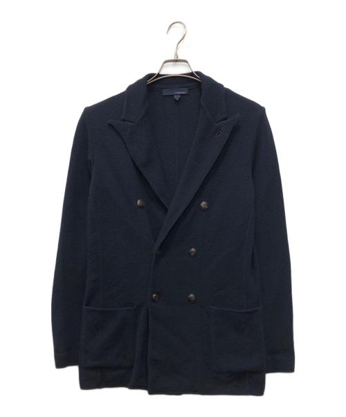 LARDINI（ラルディーニ）LARDINI (ラルディーニ) ニットダブルジャケット ネイビー サイズ:Sの古着・服飾アイテム