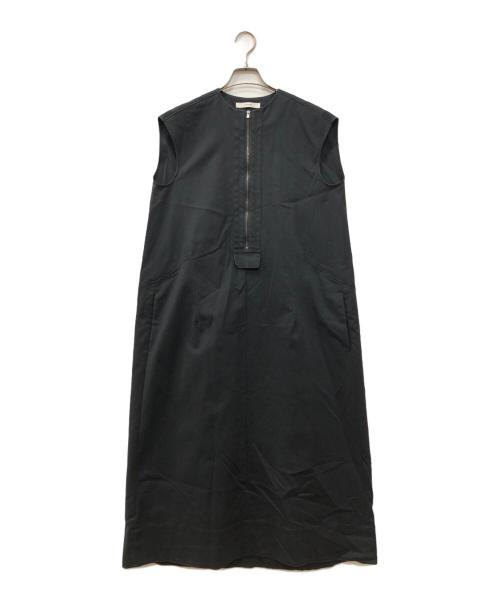 LOHEN（ローヘン）LOHEN (ローヘン) フロントZIPフォルムロングワンピ ブラック サイズ:Fの古着・服飾アイテム