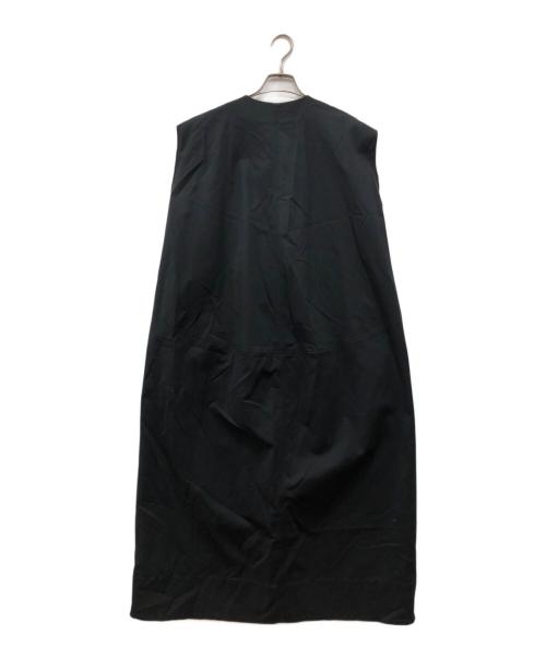 LOHEN（ローヘン）LOHEN (ローヘン) フロントZIPフォルムロングワンピ ブラック サイズ:Fの古着・服飾アイテム