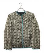 Salvatore Ferragamoサルヴァトーレ フェラガモ）の古着「総柄ガンチーニリバーシブルノーカラージャケット」｜ベージュ