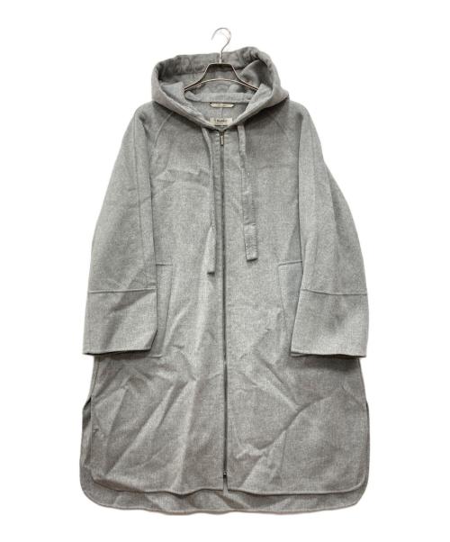 'S Max Mara（エスマックスマーラ）'S Max Mara (エスマックスマーラ) FELPI フェルピ レディース ピュア ヴァージンウール ダブルフェイス フーデッド パーカー ロングコート グレー サイズ:42の古着・服飾アイテム
