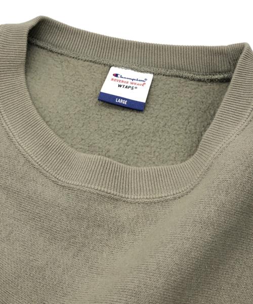 Champion（チャンピオン）Champion (チャンピオン) WTAPS (ダブルタップス) クルーネックスウェット グリーン サイズ:Lの古着・服飾アイテム
