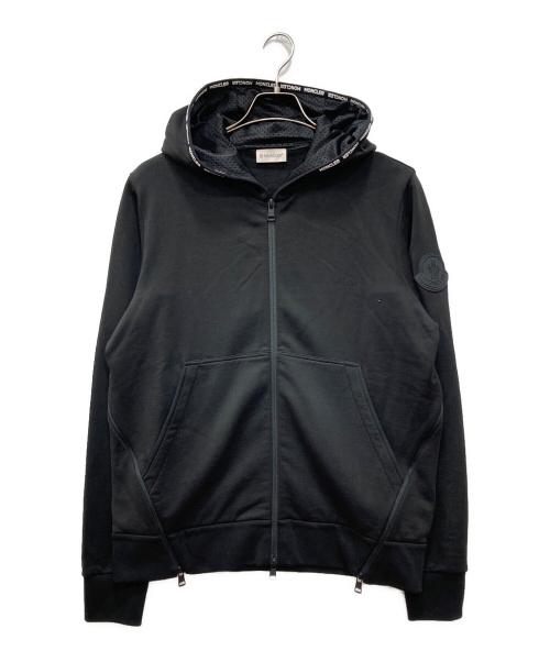 MONCLER（モンクレール）MONCLER (モンクレール) Maglia Cardigan ロゴワッペンジップアップ フーディ ブラック サイズ:Mの古着・服飾アイテム