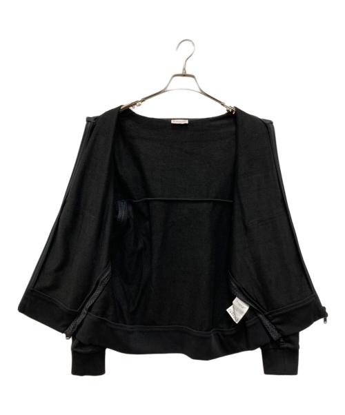 MONCLER（モンクレール）MONCLER (モンクレール) Maglia Cardigan ロゴワッペンジップアップ フーディ ブラック サイズ:Mの古着・服飾アイテム