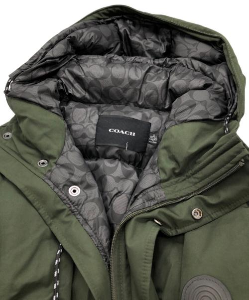 COACH（コーチ）COACH (コーチ) エレベイティッド ダウンパーカー グリーン サイズ:Mの古着・服飾アイテム