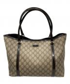 GUCCIグッチ）の古着「GGスプリームキャンバストートバッグ」｜ベージュ
