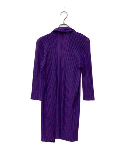 PLEATS PLEASE（プリーツプリーズ）PLEATS PLEASE (プリーツプリーズ) プリーツカーディガン パープル サイズ:3の古着・服飾アイテム