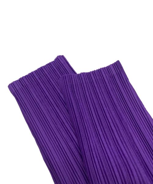 PLEATS PLEASE（プリーツプリーズ）PLEATS PLEASE (プリーツプリーズ) プリーツカーディガン パープル サイズ:3の古着・服飾アイテム