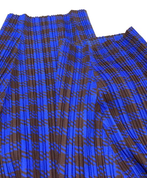 PLEATS PLEASE（プリーツプリーズ）PLEATS PLEASE (プリーツプリーズ) クロップドプリーツパンツ ブルー サイズ:1の古着・服飾アイテム