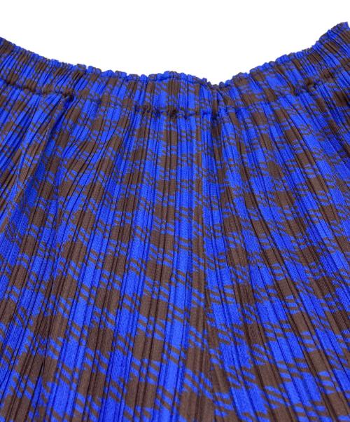 PLEATS PLEASE（プリーツプリーズ）PLEATS PLEASE (プリーツプリーズ) クロップドプリーツパンツ ブルー サイズ:1の古着・服飾アイテム