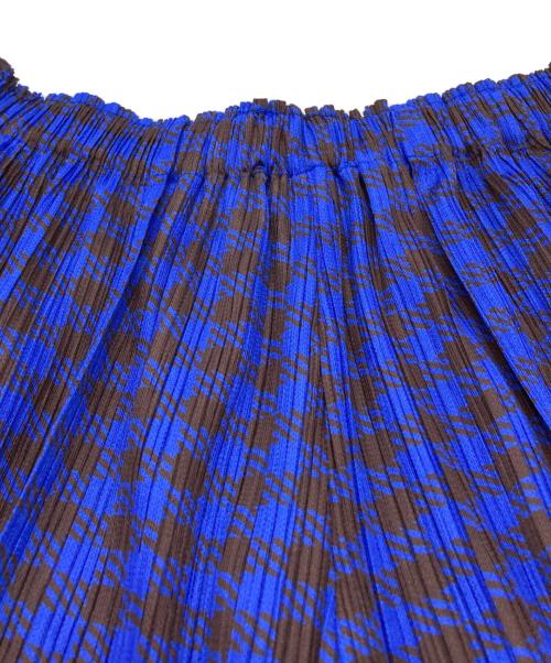 PLEATS PLEASE（プリーツプリーズ）PLEATS PLEASE (プリーツプリーズ) クロップドプリーツパンツ ブルー サイズ:1の古着・服飾アイテム