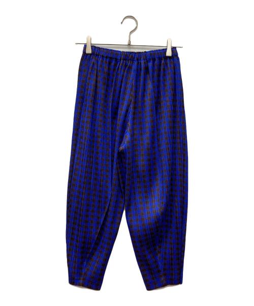 PLEATS PLEASE（プリーツプリーズ）PLEATS PLEASE (プリーツプリーズ) クロップドプリーツパンツ ブルー サイズ:1の古着・服飾アイテム