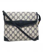 GUCCIグッチ）の古着「ショルダーバッグ」｜ベージュ×ネイビー