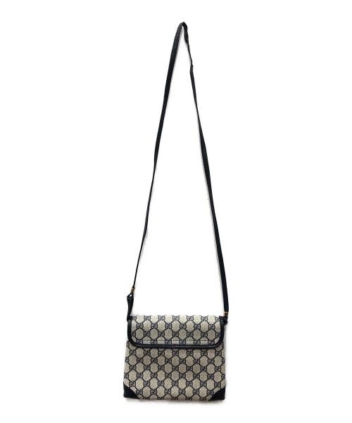 GUCCI（グッチ）GUCCI (グッチ) ショルダーバッグ ベージュ×ネイビー サイズ:下記参照の古着・服飾アイテム