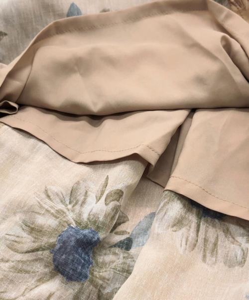 HER LIP TO（ハーリップトゥ）HER LIP TO (ハーリップトゥ) Sunflower-printed midi dress ベージュ サイズ:Mの古着・服飾アイテム