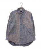 Engineered Garmentsエンジニアドガーメンツ）の古着「combo short collar shirt」｜ネイビー