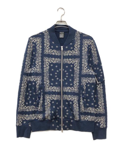 NUMBER (N)INE（ナンバーナイン）NUMBER (N)INE (ナンバーナイン) 総柄ブルゾン ネイビー サイズ:2の古着・服飾アイテム