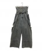 midealマイディール）の古着「カットアウトデザインワイドデニム」｜ブルー