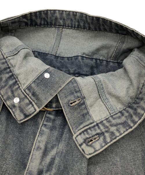 mideal（マイディール）MIDEAL (マイディール) カットアウトデザインワイドデニム ブルー サイズ:Sの古着・服飾アイテム