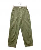 CIOTAシオタ）の古着「スビンヘリンボンベイカーパンツ」｜グリーン