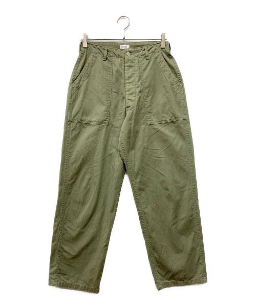 CIOTA（シオタ）CIOTA (シオタ) スビンヘリンボンベイカーパンツ グリーン サイズ:2の古着・服飾アイテム