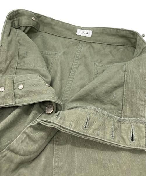 CIOTA（シオタ）CIOTA (シオタ) スビンヘリンボンベイカーパンツ グリーン サイズ:2の古着・服飾アイテム