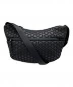 laquohラクーオ）の古着「篭目柄ショルダーバック」｜ブラック