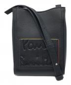 PAUL SMITHポールスミス）の古着「ブランデッドカラードエッジ ミニショルダーバッグ」｜ブラック