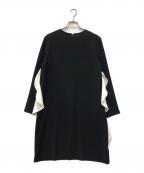 YOKO CHANヨーコチャン）の古着「Side-Frill Dress」｜ブラック