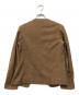 YOHJI YAMAMOTO (ヨウジヤマモト) ノーカラー ショート ジャケット ブラウン サイズ:XS：14000円