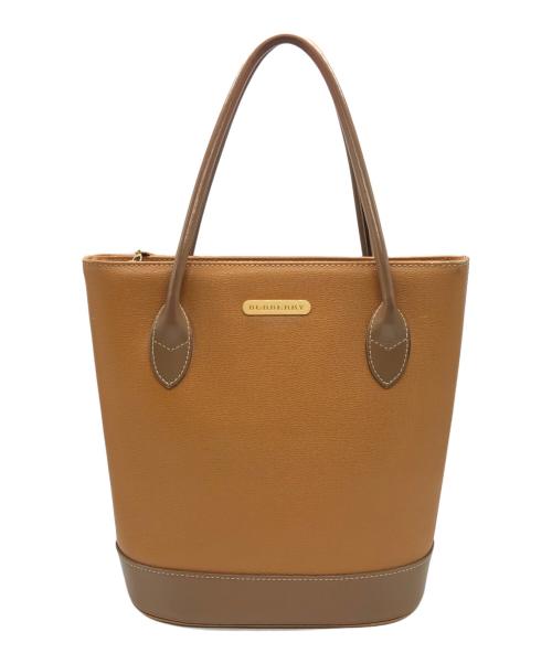 BURBERRY（バーバリー）BURBERRY (バーバリー) 裏地シャドーホース ロゴプレートハンドバッグ ベージュ サイズ:下記参照の古着・服飾アイテム