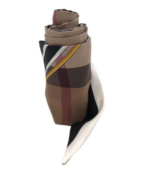 BURBERRY LONDON（バーバリーロンドン）BURBERRY LONDON (バーバリーロンドン) シルクスカーフ ベージュの古着・服飾アイテム