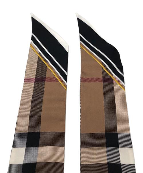 BURBERRY LONDON（バーバリーロンドン）BURBERRY LONDON (バーバリーロンドン) シルクスカーフ ベージュの古着・服飾アイテム