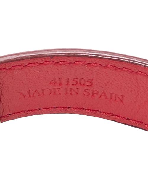 LOEWE（ロエベ）LOEWE (ロエベ) アナグラムレザーブレスレット レッドの古着・服飾アイテム