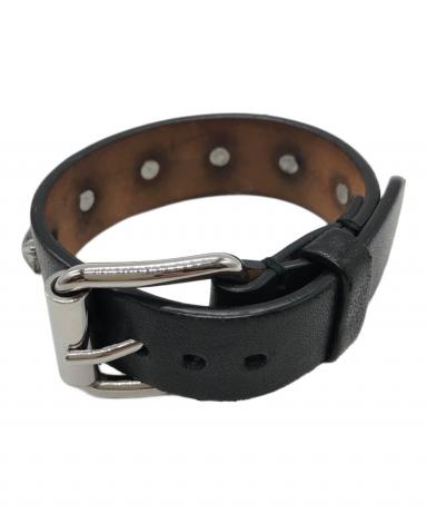 美品 渋谷 ブランド古着 ショップ購入 レザーブレスレット スタッズ付き 中古・古着通販】JIMMY CHOO (ジミーチュウ) スタッズレザー