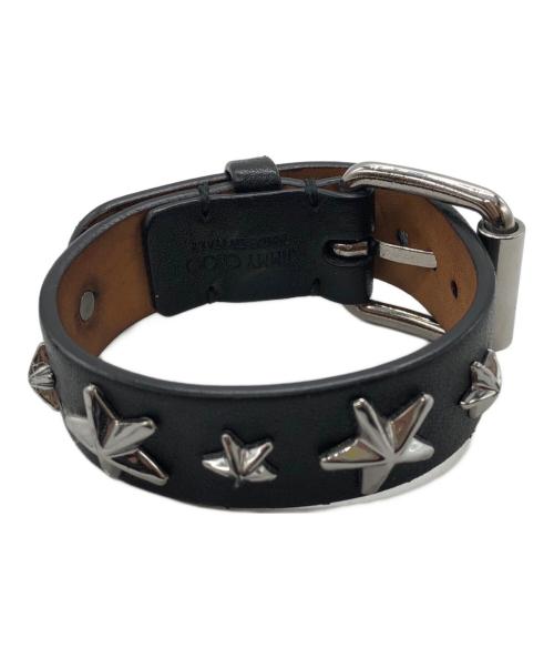 JIMMY CHOO（ジミーチュウ）JIMMY CHOO (ジミーチュウ) スタッズレザーブレスレット シルバーの古着・服飾アイテム