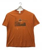 ALSTYLE APPAREL & ACTIVEWEARアレスタイルアパレル＆アクティブウェア）の古着「狂気プリントＴシャツ」｜オレンジ