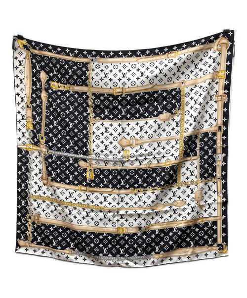LOUIS VUITTON（ルイ ヴィトン）LOUIS VUITTON (ルイ ヴィトン) カレ・モノグラム コンフィデンシャル ホワイト×ブラックの古着・服飾アイテム