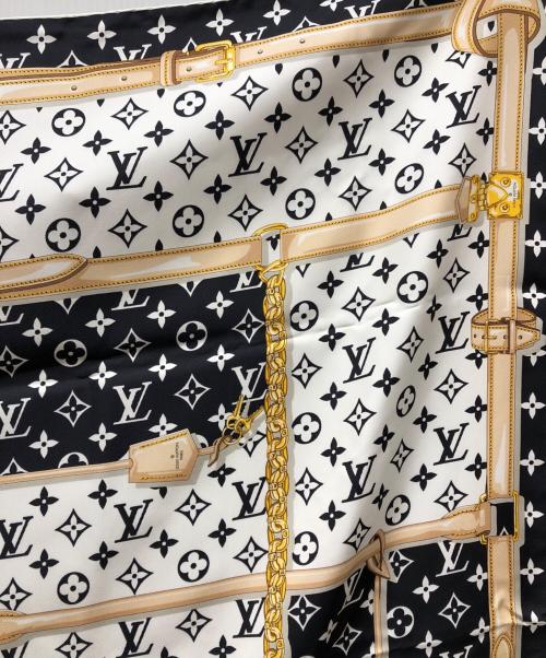 LOUIS VUITTON（ルイ ヴィトン）LOUIS VUITTON (ルイ ヴィトン) カレ・モノグラム コンフィデンシャル ホワイト×ブラックの古着・服飾アイテム