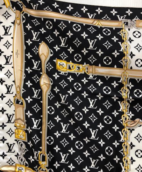 LOUIS VUITTON（ルイ ヴィトン）LOUIS VUITTON (ルイ ヴィトン) カレ・モノグラム コンフィデンシャル ホワイト×ブラックの古着・服飾アイテム