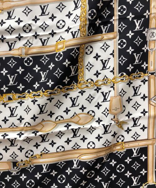 LOUIS VUITTON（ルイ ヴィトン）LOUIS VUITTON (ルイ ヴィトン) カレ・モノグラム コンフィデンシャル ホワイト×ブラックの古着・服飾アイテム