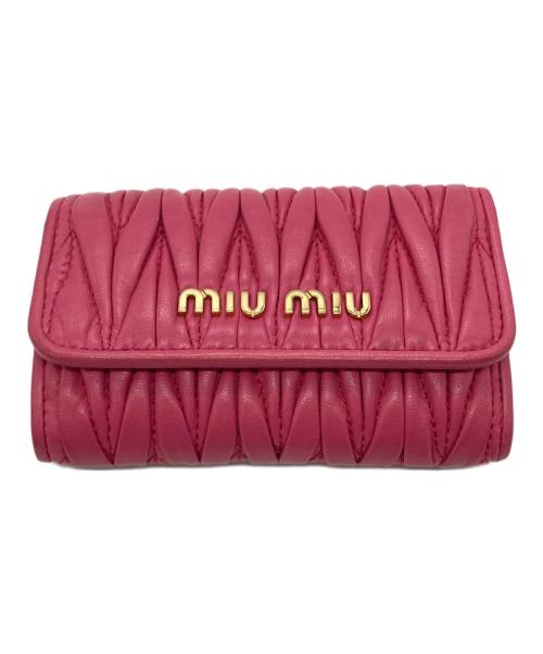 MIU MIU（ミュウミュウ）MIU MIU (ミュウミュウ) キーケース ピンク サイズ:下記参照の古着・服飾アイテム