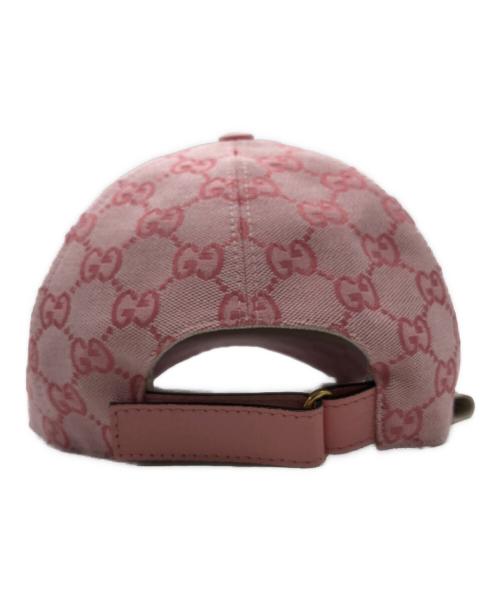 GUCCI（グッチ）GUCCI (グッチ) GGキャンバス コットン キャップ ピンク サイズ:Mの古着・服飾アイテム
